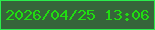 文字の大きさ：3、枠の色：2bec4d、背景の色：36653a、文字の色：21dc12 無料ブログパーツのブログ時計