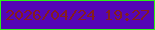 文字の大きさ：5、枠の色：2bf216、背景の色：5506b5、文字の色：851d1f 無料ブログパーツのブログ時計