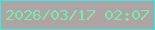 文字の大きさ：4、枠の色：2bf2e6、背景の色：afa4a3、文字の色：72eeb1 無料ブログパーツのブログ時計