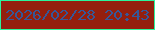 文字の大きさ：3、枠の色：2bf49c、背景の色：941f0e、文字の色：355799 無料ブログパーツのブログ時計