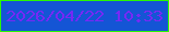 文字の大きさ：4、枠の色：2bf803、背景の色：1455d5、文字の色：7629f5 無料ブログパーツのブログ時計