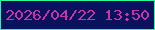 文字の大きさ：4、枠の色：2bf8a1、背景の色：0a125d、文字の色：c636a6 無料ブログパーツのブログ時計
