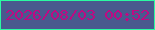 文字の大きさ：1、枠の色：2bf9a2、背景の色：49598e、文字の色：bf0983 無料ブログパーツのブログ時計