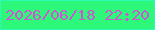 文字の大きさ：5、枠の色：2bf9b4、背景の色：2df87a、文字の色：d254d4 無料ブログパーツのブログ時計