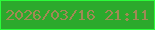文字の大きさ：1、枠の色：2bfc3a、背景の色：2ca92c、文字の色：a18954 無料ブログパーツのブログ時計