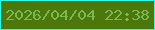 文字の大きさ：2、枠の色：2bfee7、背景の色：4b770b、文字の色：7ab755 無料ブログパーツのブログ時計