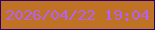 文字の大きさ：4、枠の色：2c016f、背景の色：bf7224、文字の色：b461f4 無料ブログパーツのブログ時計