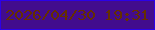 文字の大きさ：5、枠の色：2c01e8、背景の色：420c8d、文字の色：652f00 無料ブログパーツのブログ時計