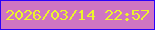 文字の大きさ：1、枠の色：2c01fa、背景の色：d075c2、文字の色：ecf52b 無料ブログパーツのブログ時計