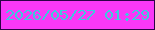 文字の大きさ：1、枠の色：2c0247、背景の色：f938f7、文字の色：3ec9dd 無料ブログパーツのブログ時計