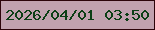 文字の大きさ：2、枠の色：2c030a、背景の色：c1a1af、文字の色：0c3e16 無料ブログパーツのブログ時計