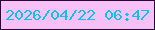 文字の大きさ：5、枠の色：2c0637、背景の色：f7c0f6、文字の色：07c4f7 無料ブログパーツのブログ時計