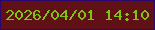 文字の大きさ：2、枠の色：2c086e、背景の色：5f1115、文字の色：81c313 無料ブログパーツのブログ時計