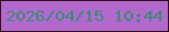 文字の大きさ：2、枠の色：2c0d16、背景の色：b368ce、文字の色：378b75 無料ブログパーツのブログ時計