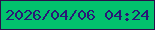 文字の大きさ：1、枠の色：2c0e4b、背景の色：02c26d、文字の色：291777 無料ブログパーツのブログ時計
