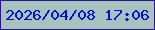 文字の大きさ：5、枠の色：2c109f、背景の色：a7c4bb、文字の色：0109fe 無料ブログパーツのブログ時計
