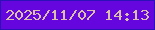文字の大きさ：3、枠の色：2c10b8、背景の色：6606df、文字の色：dbbfaa 無料ブログパーツのブログ時計
