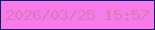 文字の大きさ：4、枠の色：2c1166、背景の色：f97beb、文字の色：d778b5 無料ブログパーツのブログ時計