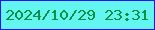 文字の大きさ：5、枠の色：2c11ef、背景の色：63f5f0、文字の色：108f45 無料ブログパーツのブログ時計