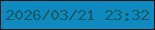 文字の大きさ：1、枠の色：2c1211、背景の色：0f8abe、文字の色：125a68 無料ブログパーツのブログ時計