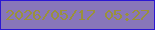 文字の大きさ：2、枠の色：2c17d2、背景の色：8876b9、文字の色：9a913b 無料ブログパーツのブログ時計