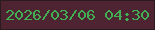 文字の大きさ：1、枠の色：2c1b1c、背景の色：4e2433、文字の色：42af54 無料ブログパーツのブログ時計
