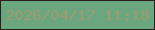 文字の大きさ：3、枠の色：2c1d1b、背景の色：6aa77f、文字の色：9d9b73 無料ブログパーツのブログ時計