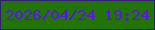 文字の大きさ：4、枠の色：2c236b、背景の色：227406、文字の色：5815eb 無料ブログパーツのブログ時計