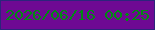 文字の大きさ：1、枠の色：2c247c、背景の色：6e0993、文字の色：008a13 無料ブログパーツのブログ時計