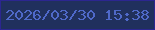 文字の大きさ：1、枠の色：2c2690、背景の色：20305d、文字の色：4f69c9 無料ブログパーツのブログ時計