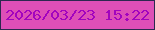 文字の大きさ：2、枠の色：2c284f、背景の色：de4fb7、文字の色：a204be 無料ブログパーツのブログ時計