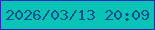 文字の大きさ：4、枠の色：2c29b4、背景の色：08c4b6、文字の色：03518e 無料ブログパーツのブログ時計