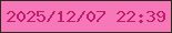 文字の大きさ：4、枠の色：2c2a1e、背景の色：f678b9、文字の色：be1d6e 無料ブログパーツのブログ時計