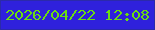 文字の大きさ：3、枠の色：2c2aaa、背景の色：2f21dc、文字の色：6add11 無料ブログパーツのブログ時計