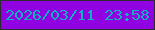 文字の大きさ：3、枠の色：2c2c2f、背景の色：9002e2、文字の色：0db2c2 無料ブログパーツのブログ時計