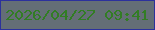 文字の大きさ：3、枠の色：2c319c、背景の色：646e76、文字の色：327d24 無料ブログパーツのブログ時計