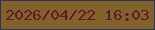 文字の大きさ：4、枠の色：2c335b、背景の色：81622b、文字の色：60192d 無料ブログパーツのブログ時計