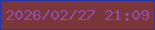 文字の大きさ：4、枠の色：2c34a0、背景の色：7a3739、文字の色：934ca9 無料ブログパーツのブログ時計