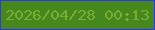文字の大きさ：2、枠の色：2c34fe、背景の色：47881c、文字の色：77ae33 無料ブログパーツのブログ時計