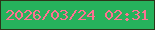 文字の大きさ：5、枠の色：2c3519、背景の色：26b25c、文字の色：fc7192 無料ブログパーツのブログ時計