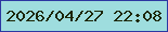 文字の大きさ：4、枠の色：2c37a2、背景の色：9eddde、文字の色：1c2604 無料ブログパーツのブログ時計