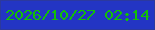 文字の大きさ：5、枠の色：2c399e、背景の色：2335c4、文字の色：12c006 無料ブログパーツのブログ時計