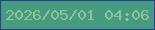 文字の大きさ：2、枠の色：2c4088、背景の色：469c83、文字の色：94c295 無料ブログパーツのブログ時計