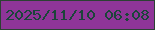 文字の大きさ：4、枠の色：2c4133、背景の色：8f3598、文字の色：1b453a 無料ブログパーツのブログ時計