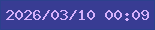 文字の大きさ：3、枠の色：2c418d、背景の色：383c93、文字の色：d5b0fc 無料ブログパーツのブログ時計