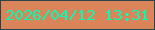 文字の大きさ：1、枠の色：2c4349、背景の色：d98459、文字の色：01feb3 無料ブログパーツのブログ時計
