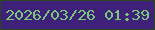 文字の大きさ：3、枠の色：2c4521、背景の色：40217a、文字の色：78c97b 無料ブログパーツのブログ時計