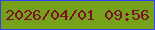 文字の大きさ：4、枠の色：2c45ef、背景の色：76a21b、文字の色：7e0e28 無料ブログパーツのブログ時計