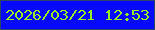 文字の大きさ：4、枠の色：2c4667、背景の色：0709fe、文字の色：91ed28 無料ブログパーツのブログ時計