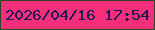 文字の大きさ：4、枠の色：2c471d、背景の色：f52f7a、文字の色：1e1855 無料ブログパーツのブログ時計